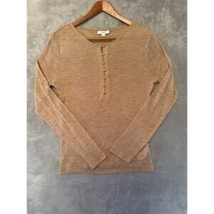 Vince Button Henley Base Layer Thermal Top Under Shirt Quite Luxury Minimalist